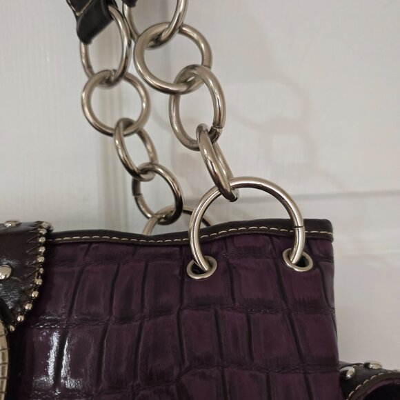 Montana West Purple Bling Purse Multi Pocket Zip Magnetic Closures New with Tags - Picture 6 of 13